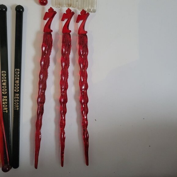 Vintage Cocktail & Drink Swizzle Stick Collection Edgewood Resort & Black Velvet - Picture 6 of 6